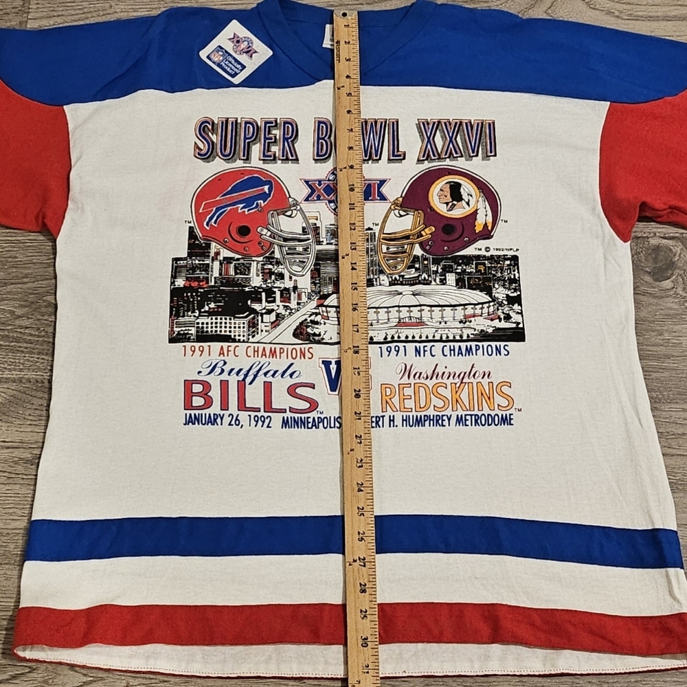 Vintage 1991 LOGO 7 Superbowl XXVI Washington Redskins Half-Sleeve T-Shirt - XL - Picture 13 of 13